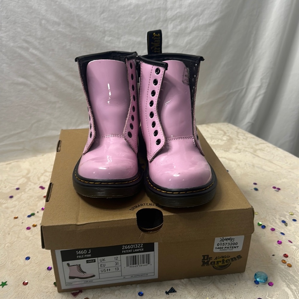 pink Patton Dr martens size 13 excellent condition box included